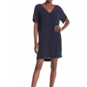 Madewell Novel Dress Shirt Shift 100% Viscose Short Sleeve